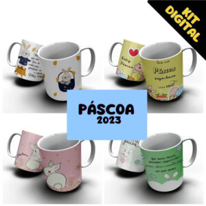 Pacote de Artes de Páscoa Para Canecas - 100 imagens