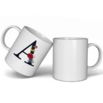 Kit arte para caneca letras Floral - Black 02