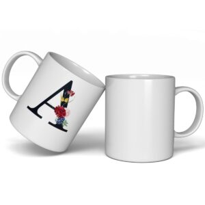 Kit arte para caneca letras Floral - Black 02