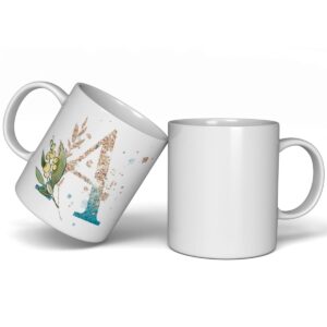 Kit arte para caneca letras Floral Glitter