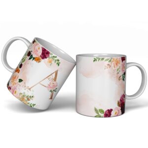 Kit arte para caneca letras Iniciais Marsala